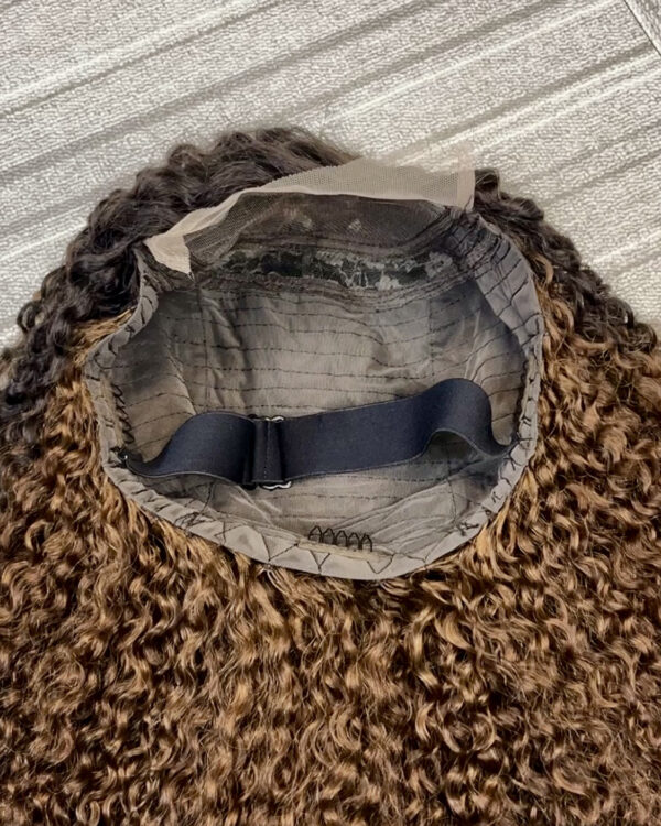 Ombre 5x5 Glueless Double Drawn Pissy Curl Transparent Lace Closure Wig - Image 5